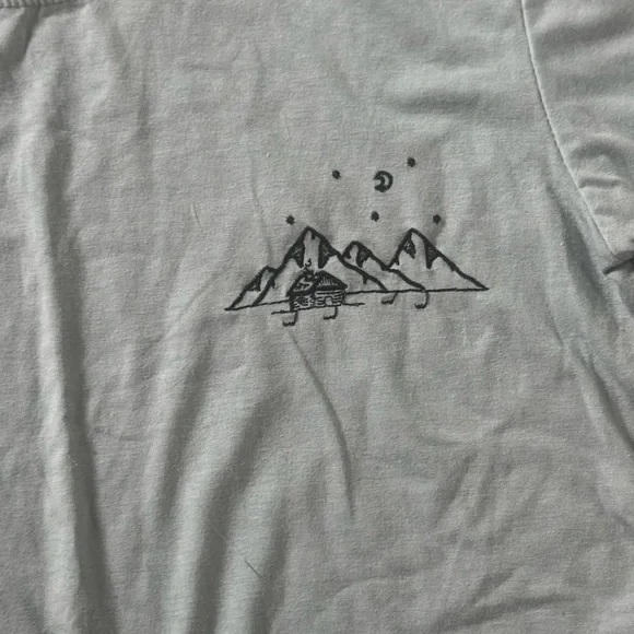 ROMWE Blue Graphic Crop Top - Picture 2 of 2